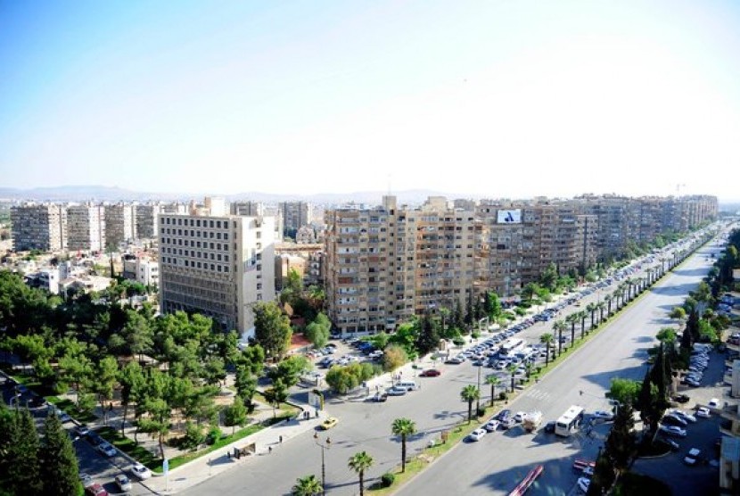 Media menyebut marak promosi pembelian properti di suriah untuk warga Iran . Ilustrasi Kota Mezzeh, dekat Damaskus, Suriah.