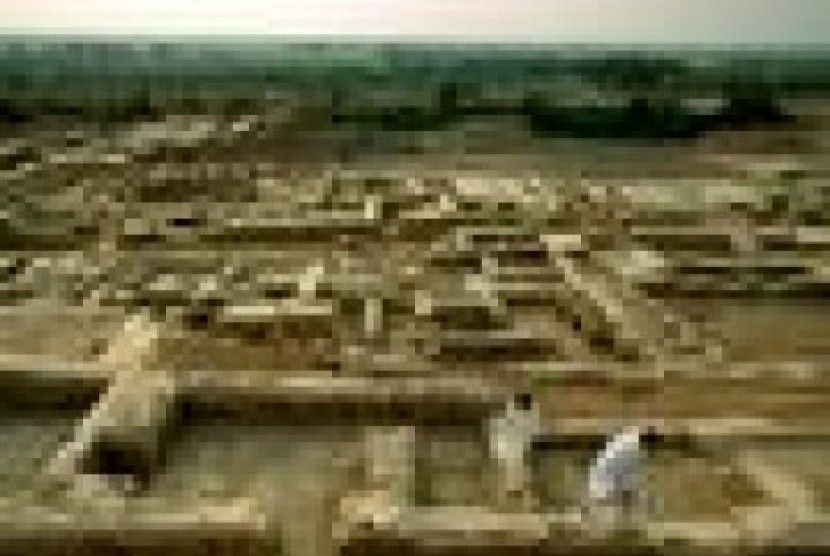 Banjir Pakistan Merusak Situs Ikonik Kota Kuno Mohenjo-Daro. Foto: Kota Mohenjo Daro, Pakistan