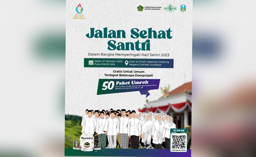 Kota Surabaya meriahkan Hari Santri Nasional 2023 bersama sejumlah travel haji dan umroh.