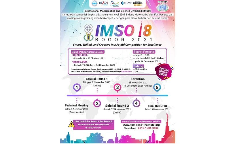 KPM Kembali ditunjuk menjadi penyelenggara sekaligus tuan rumah pelaksanaan International Mathematics and Science Olympiad (IMSO).