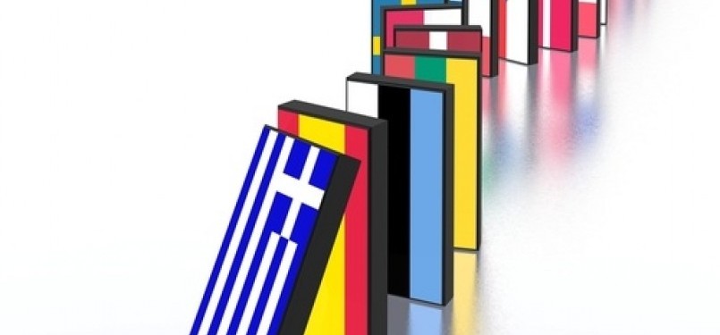Krisis ekonomi di Yunani memicu krisis Euro keseluruhan (ilustrasi)