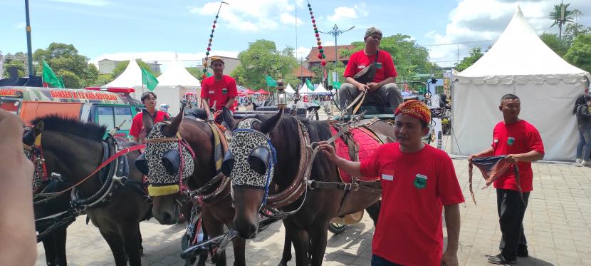 Kuda-kuda yang akan digunakan dalam acara pernikanan  Kaesang Pangarep dan Erina Gudono.