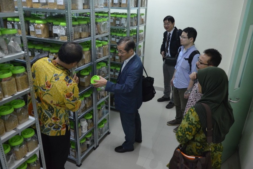 Kunjungan Japan Association for Techno-innovation in Agriculture Forestry and Fisheries (JATAFF) ke Bank Gen Balitbangtan, Rabu (21/2).