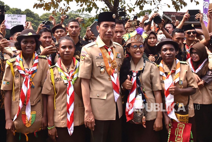 Kwarnas Gerakan Pramuka mengundang Presiden Joko Widodo buka Kegiatan KPN 2018. (Ilustrasi)