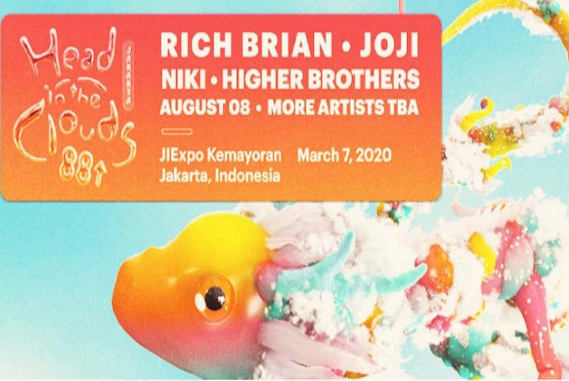 Label musik asal Amerika, 88Rising akan menggelar festival musik di Jakarta pada 7 Maret 2020 mendatang. Pagelaran musik ini akan bertajuk Head in The Clouds, ini adalah kali pertama digelar di Indonesia.