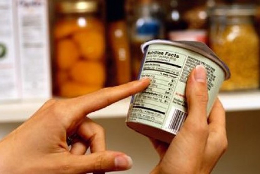 Label nutrisi makanan (ilustrasi)