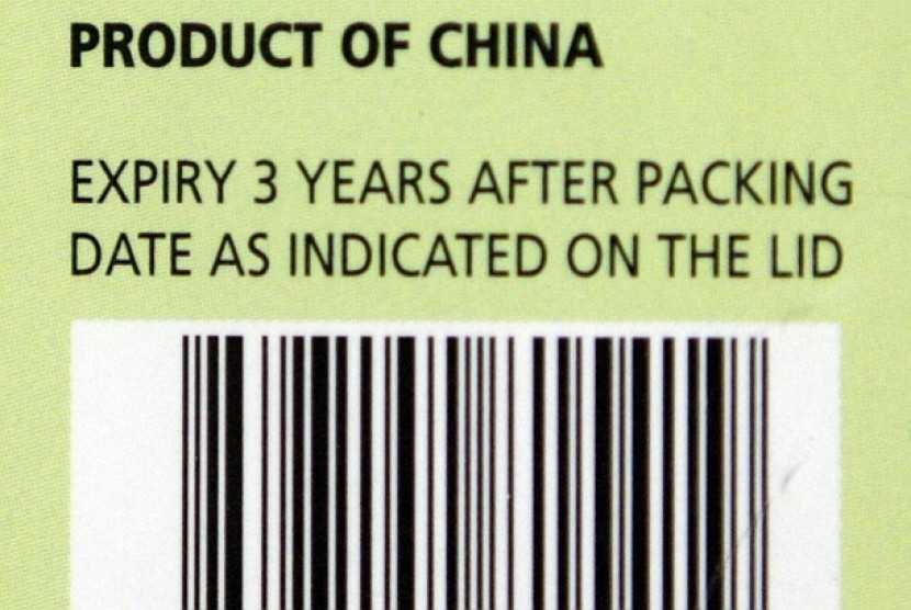 Label Produk Buatan Cina (Ilustrasi)