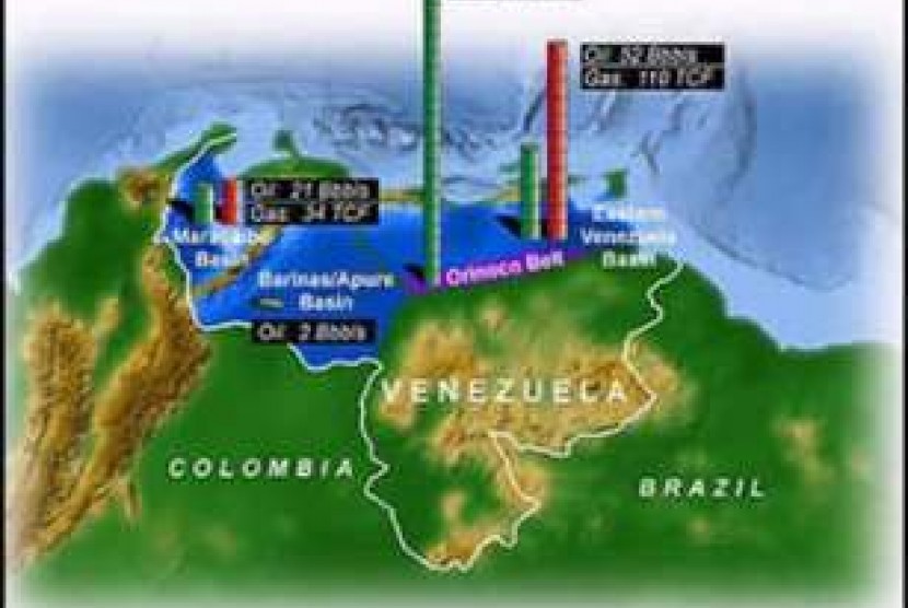 Ladang minyak Orinoco Belt di Tenggara Venezuela.