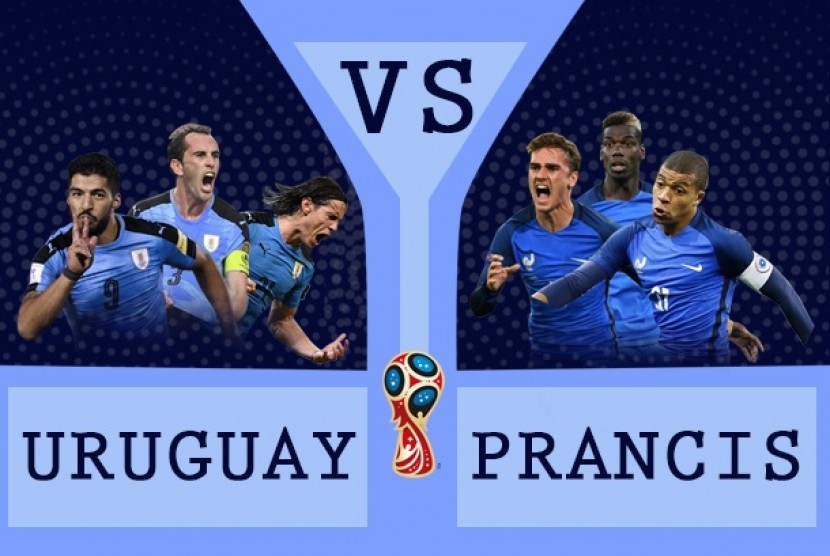 Laga 8 Besar Piala Dunia, Uruguay Vs Prancis