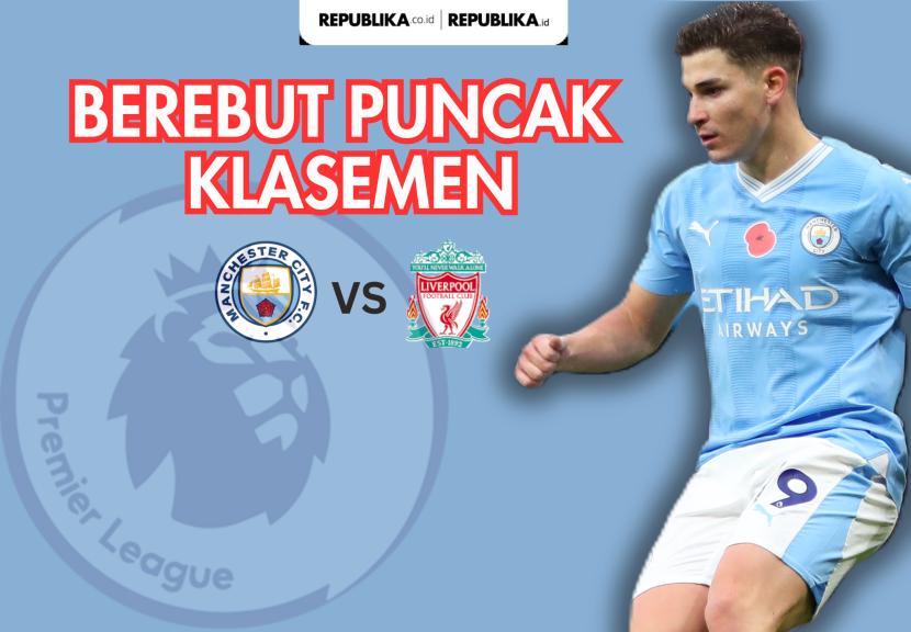 Laga Manchester City vs Liverpool, Julian Alvarez berpeluang tampil sebagai starter.