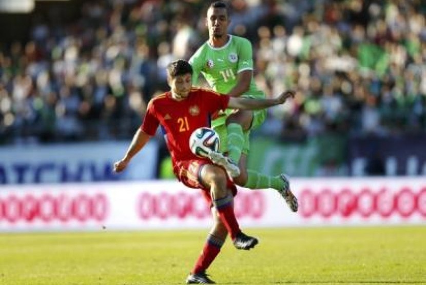 Laga uji coba Aljazair vs Armenia. 
