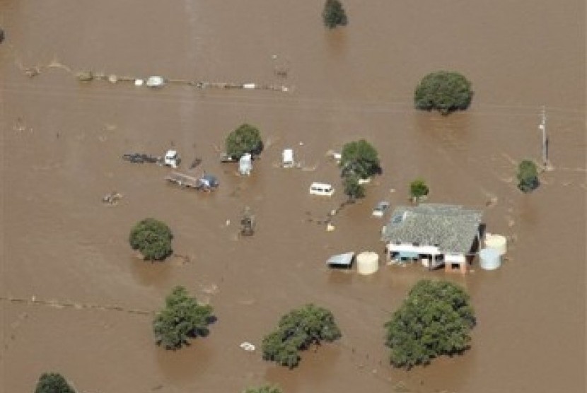 Lahan pertanian terendam banjir di Queensland