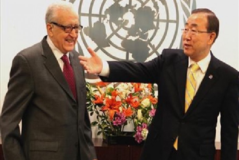 Lakhdar Brahimi dan Ban Ki Moon 