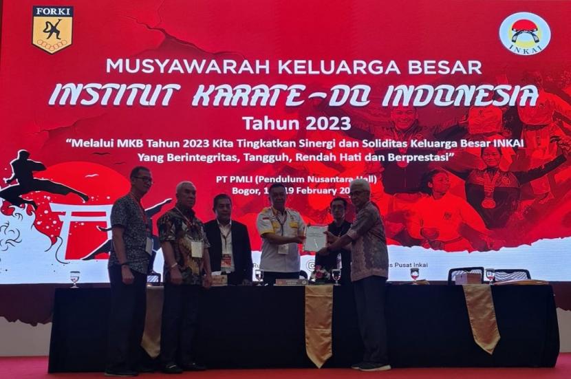 Laksda TNI Dr. Ivan Yulivan. MM. MTr (Han) secara aklamasi terpilih kembali secara aklamasi menjadi Ketua Umum PP INKAI periode tahun 2023 – 2027 pada Musyawarah Keluarga Besar INKAI (MKB) di IPSC Gadog, Jumat (17/2/2023).