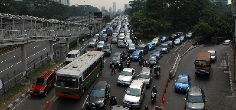 Lalu Lintas Jakarta. Ilustrasi