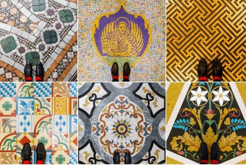 Lantai Mozaik, salah satu daya tarik  Venezia