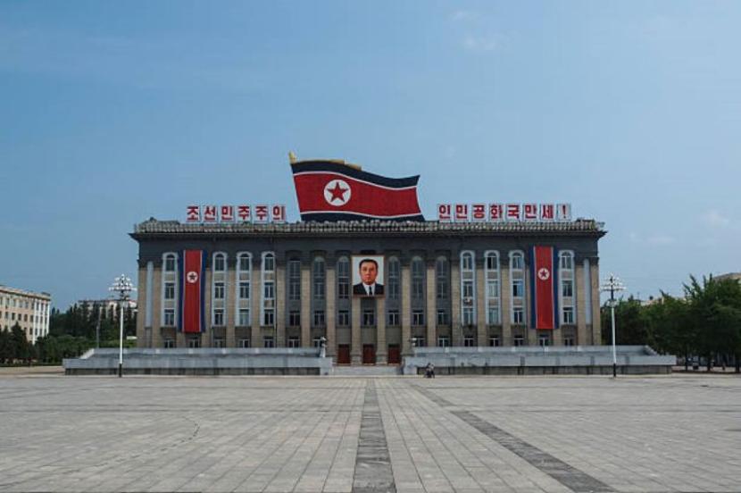 Lapangan Kim Il-Sung di Pyongyang, Korea Utara.