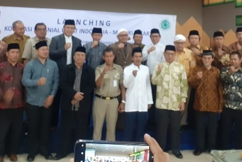 Launching Koperasi Milenial Umat Indonesia MUI Provinsi DKI Jakarta, Jakarta, Selasa (19/11).