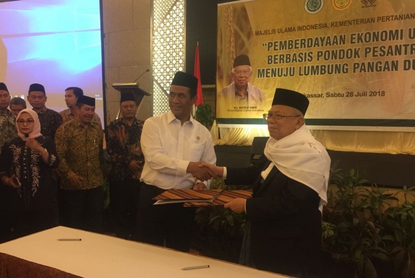 Launcing Program Pemberdayaan Ekonomi Berbasi Pondok Pesantren pada Sektor Pertanian, Peternakan dan Penandagangan MoU antara Menteri Pertanian dengan MUI