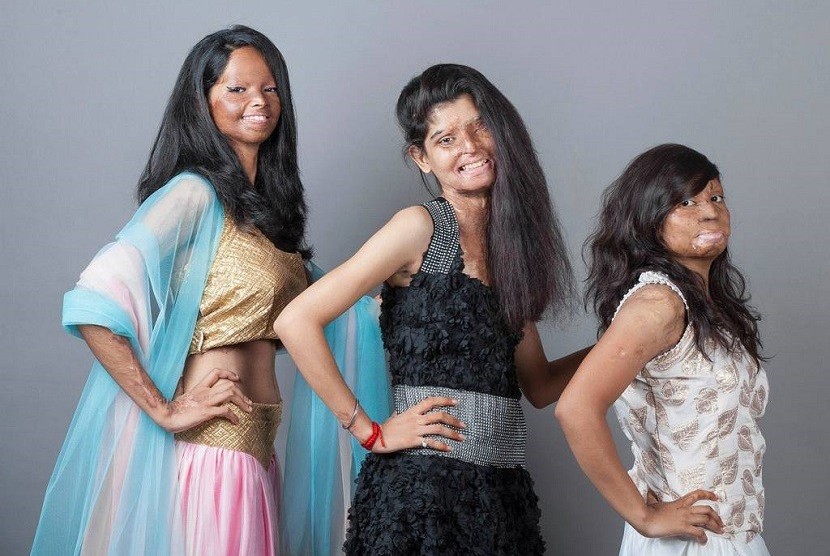 Laxmi, Rita dan Rupa menjadi model fesyen di India