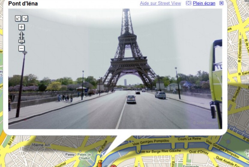 Layanan Google Street View di Kota Paris, Prancis