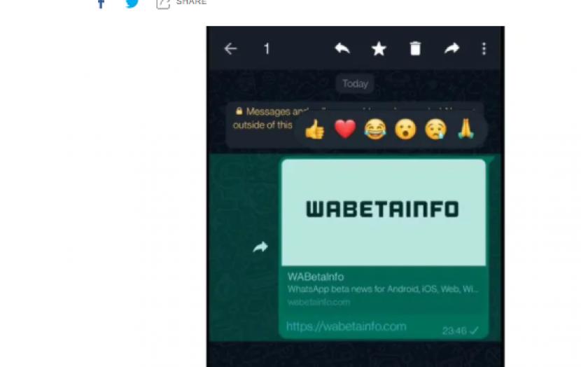 Layanan pesan terenkripsi milik Meta WhatsApp menambahkan reaksi emoji dalam versi beta di Android.