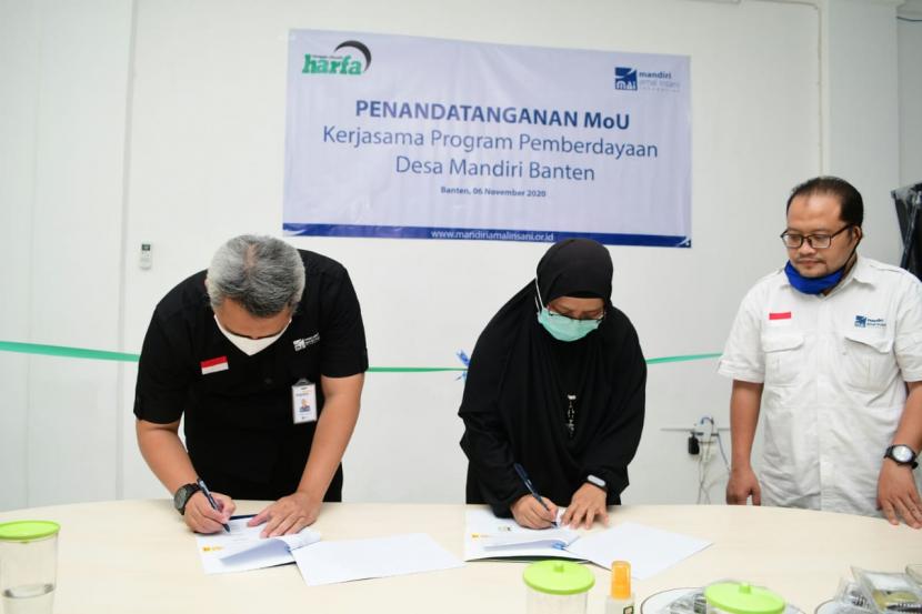 LAZ Harapan Dhuafa (Harfa) dan MAI Foundation (Mandiri Amal Insani) kembali jalin kerja sama program pemberdayaan Desa Mandiri Banten. 