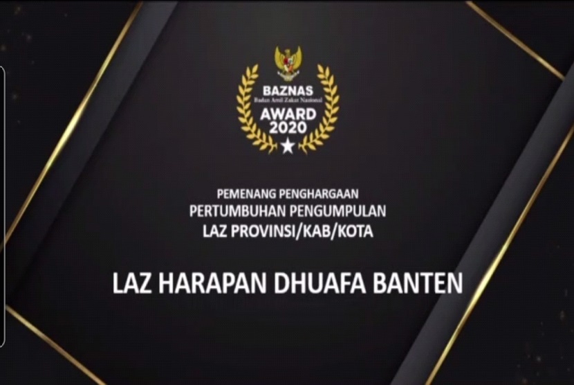 LAZ Harfa mendapatkan penghargaan dalam ajang BAZNAS Award 2020 dalam kategori Pertumbuhan Pengumpulan Zakat, Infaq, Shadaqah (ZIS) Terbaik yang digelar secara virtual melalui BAZNAS TV, Senin (14/12). Hingga November, LAZ Harfa kumpulan dana ZIS hingga Rp 14,46 miliar