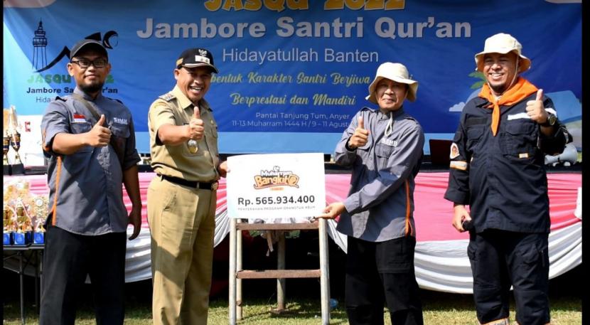Laznas BMH menggelar Jambore Santri Quran Hidayatullah di Panati Tanjung Tum, Anyer, Banten, Selasa  (9/8/2022). Kegiatan itu didukung Wakil Walikota Cilegon Sanjui Pentamarta.