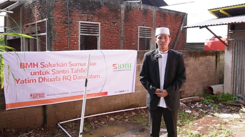 Laznas BMH menghadirkan program sumur bor untuk Rumah Quran Darussalam Bengkulu  yang dikelola oleh dai tangguh BMH, Ustadz Ahlun Anwar.