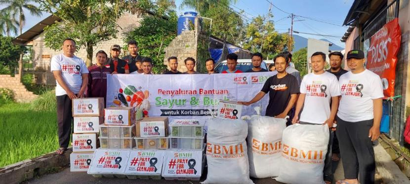 Laznas BMH Perwakilan Jawa Timur mengirimkan bantuan sayuran dan buah paket gizi untuk warga penyintas gempa Cianjur dengan mengirimkan sayuran dan buah-buahan, Ahad  (11/12/2022).