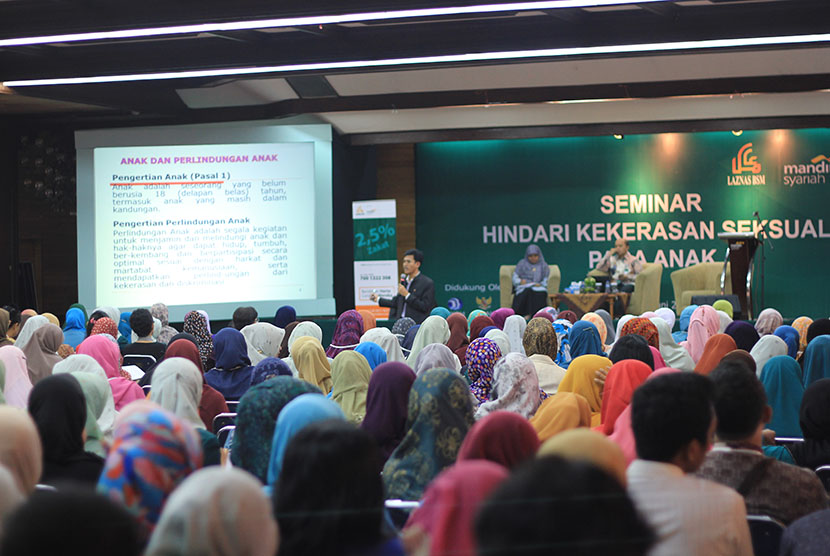 Laznas BSM menggelar seminar bertema 'Hindari Kekerasan Seksual Pada Anak', di Jakarta, Rabu (4/6).