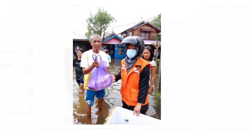 Laznas LMI) gerak cepat untuk membantu logistik warga terdampak banjir di Kalsel.