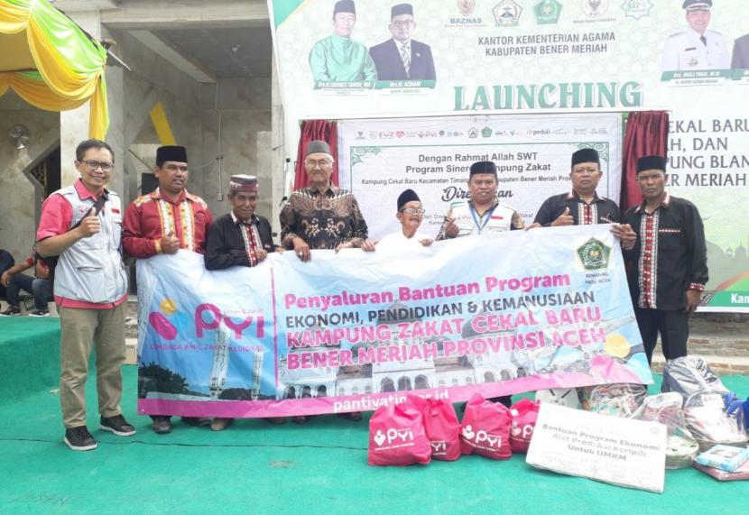 Laznas PYI turut berpartisipasi dalam kegiatan peluncuran kampung zakat cekal baru di Aceh.