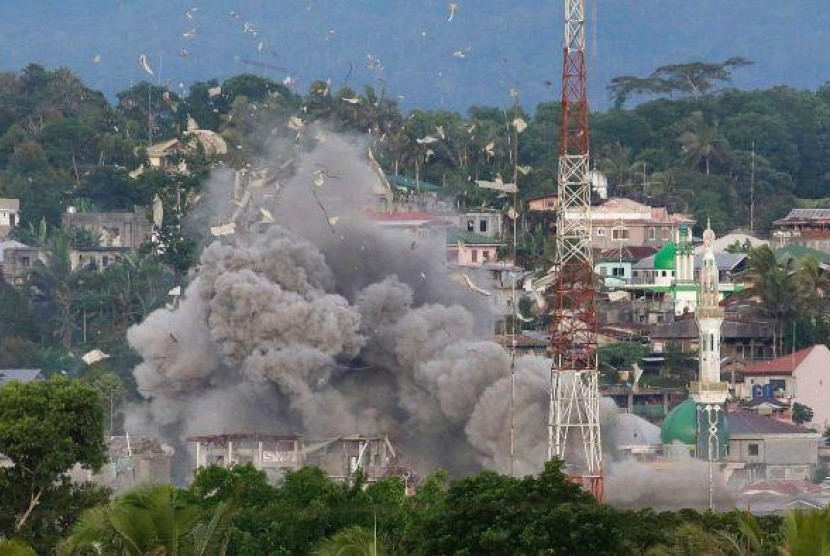 Ledakan terjadi di Kota Marawi, Australia.