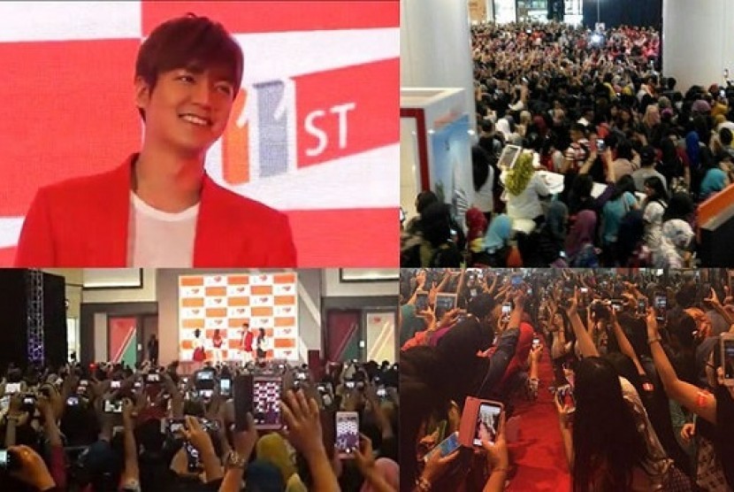 Lee Min Ho saat menyapa penggemarnya di Malaysia 