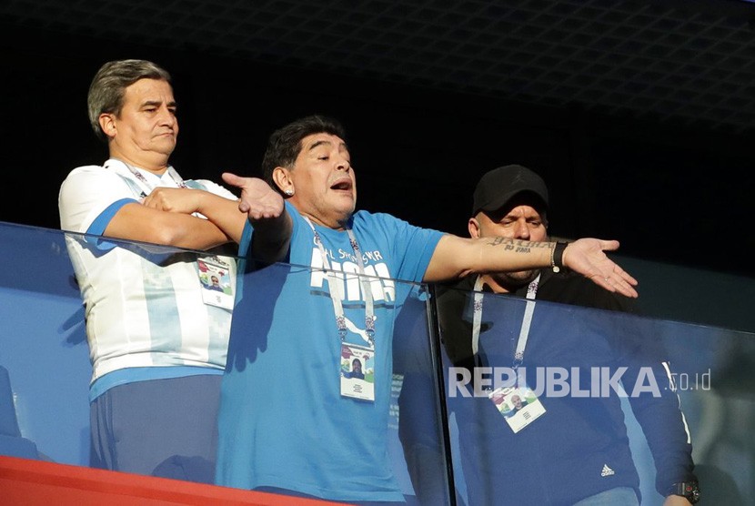 Legenda sepak bola Argentina Diego Maradona.