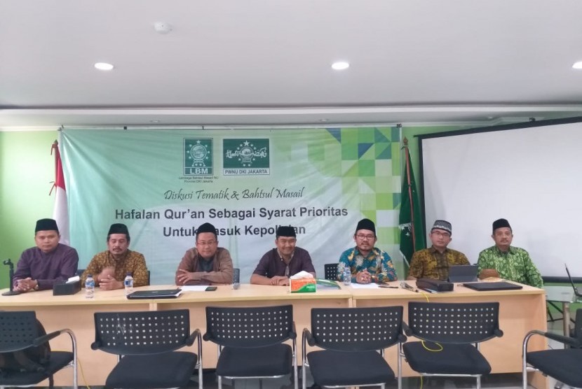 Lembaga Bahtsul Masail Pengurus Wilayah Nahdlatul Ulama (LBM PWNU) DKI Jakarta menggelar Bahtsul Masail tentang hafizh dan demonstrasi.