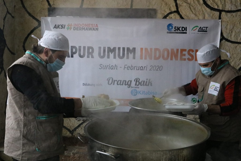 Lembaga Kemanusiaan Aksi Cepat Tanggap (ACT) kembali menggelar Dapur Umum Indonesia untuk Suriah, Jumat (14/2).