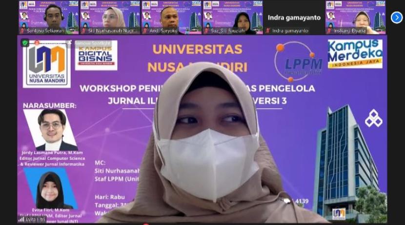 Lembaga Penelitian dan Pengabdian Masyarakat (LPPM) Universitas Nusa Mandiri (UNM) sukses menggelar Workshop Peningkatan Kualitas Pengelolaan Jurnal Ilmiah Berbasis OJS Versi 3. 