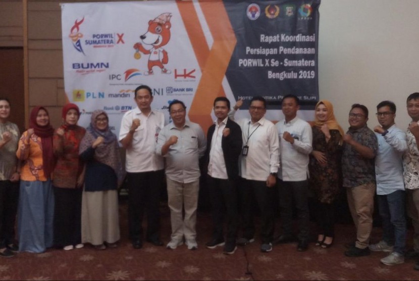 Lembaga Pengelola Dana dan Usaha Keolahragaan (LPDUK) Kemenpora menggelar Rapat Koordinasi Persiapan Pendanaan Porwil Sumatera X di Bengkulu Tahun 2019, di Hotel Santika Premiere Slipi, Jakarta, Selasa (3/9).