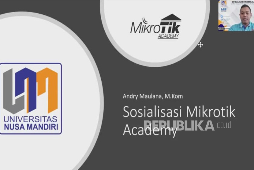 Lembaga Sertifikasi Profesi (LSP) Nusa Mandiri dan Fakultas Teknologi Informasi (FTI) Universitas Nusa Mandiri (UNM) menggelar Pelatihan dan Pembekalan Sertifikasi MikroTik pada Sabtu (3/5/2025).
