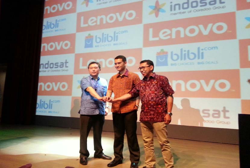 Lenovo menggandeng Blibli.com sebagai mitra e-commerce dan Indosat sebagai mitra untuk penyedia layanan 4G LTE nya.