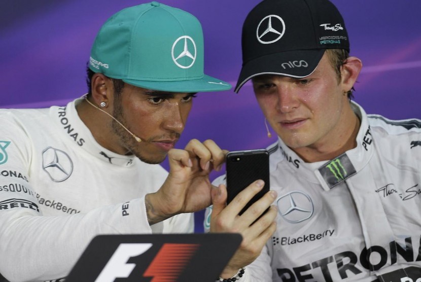 Lewis Hamilton dan Nico Rosberg.