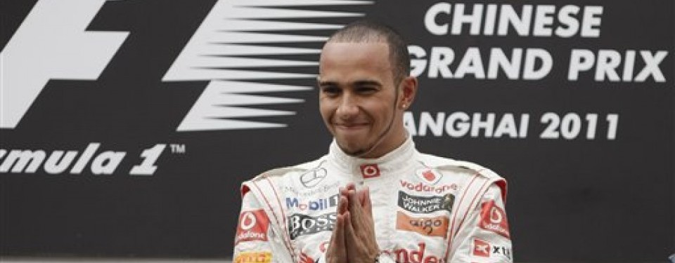 Lewis Hamilton, pebalap McLaren Mercedes, saat menjuari GP China 2011.