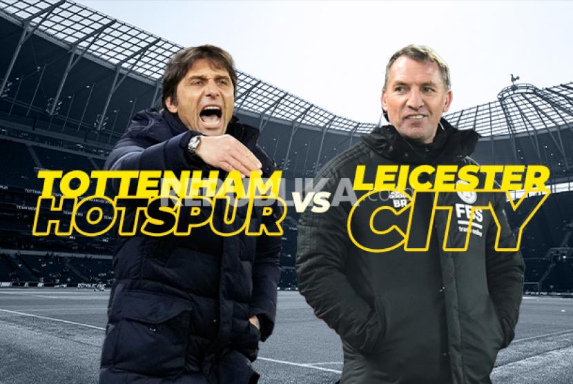 Liga Inggris; Tottenham Vs Leicester City. Adu taktik Antonio Conte dan Brendan Rodgers (kanan).
