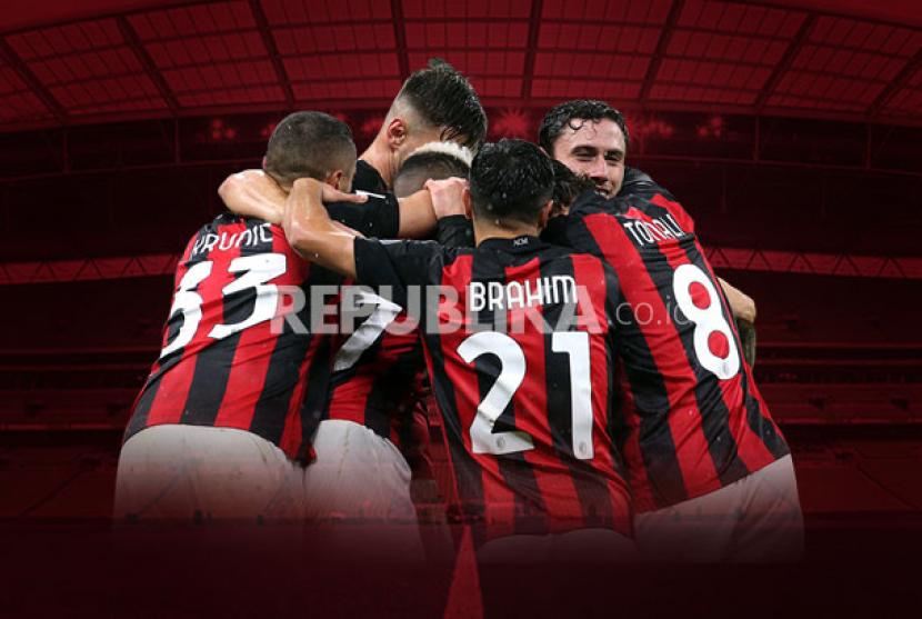 Para pemain AC Milan (ilustrasi).
