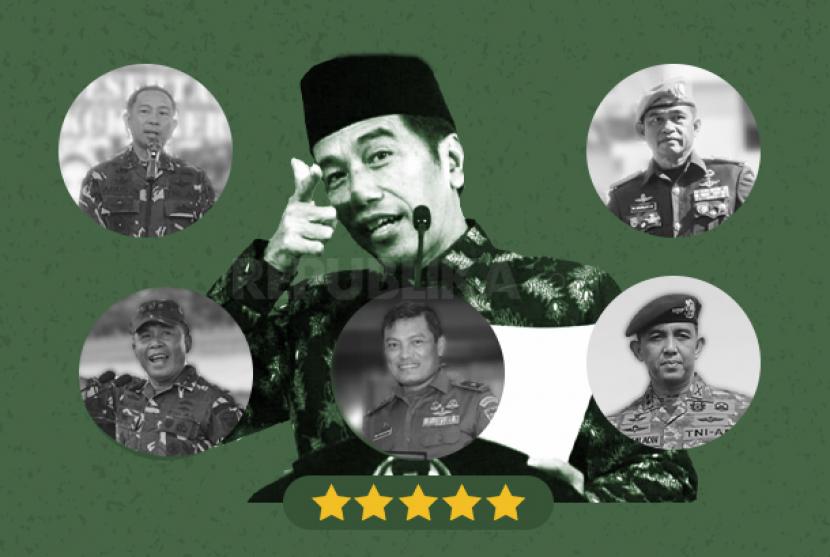 Lima Jenderal Pendamping Jokowi promosi.