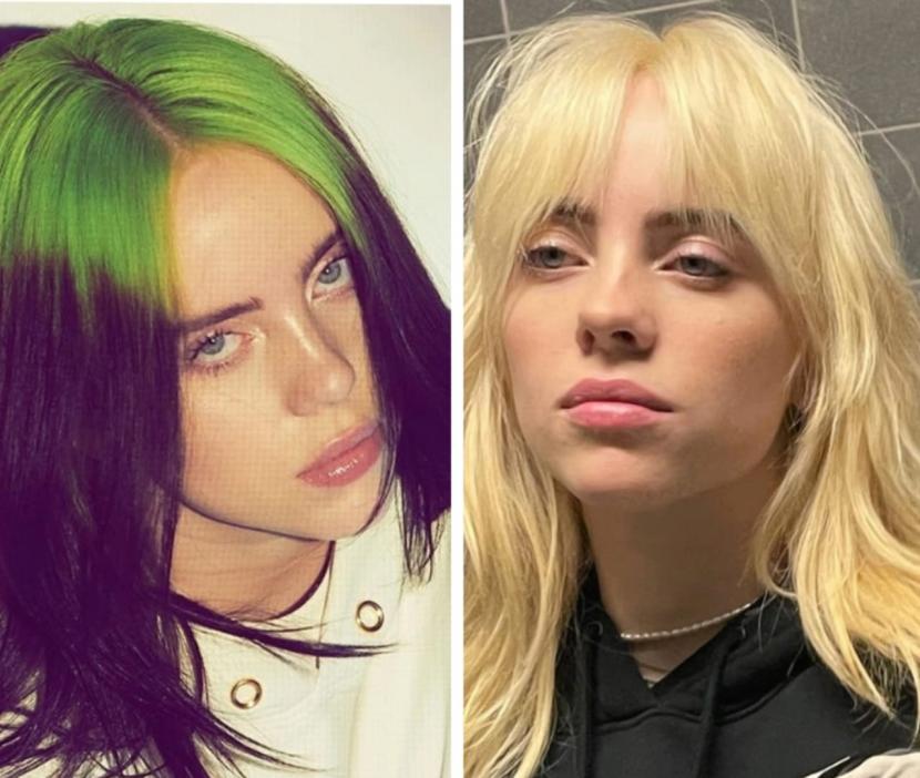 Billie Eilish mengubah rambut hitam dan hijau neonnya menjadi blonde.