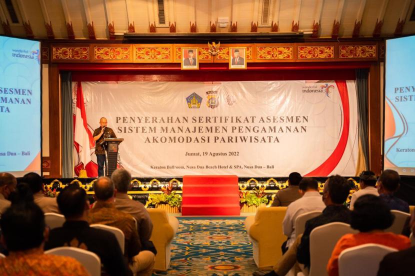  lima tenant hotel di The Nusa Dua berhasil memperoleh Sertifikat Sistem Manajemen Pengamanan Akomodasi Pariwisata Predikat Platinum dari Pemerintah Provinsi Bali, Polda Bali dan PHRI Bali. 